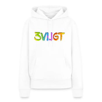 SMS chat langue fortifications anglais trois 3 trois - Sweat à capuche Premium bio Femme - blanc - Devant - Julia (174cm)