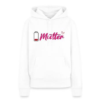 Mutter keine Energie kein Akku Geschenk - Frauen Premium Bio Hoodie - Weiß - Vorne - Julia (174cm)