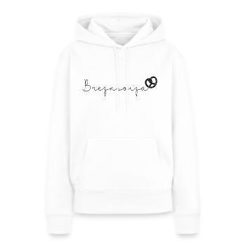 Boarisch Bayrisch bayrische Brezn Breznsoiza Salz - Frauen Premium Bio Hoodie - Weiß - Vorne - Julia (174cm)