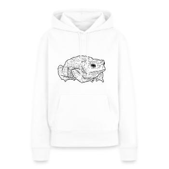 crapaud - Sweat à capuche Premium bio Femme - blanc - Devant - Julia (174cm)