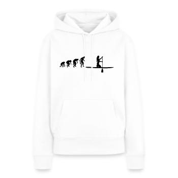 Stand Up Paddle Surfer SUP Idée Cadeau - Sweat à capuche Premium bio Femme - blanc - Devant - Julia (174cm)