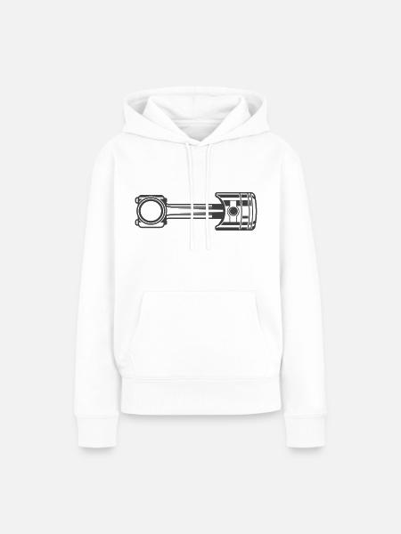 Kolben - Frauen Premium Bio Hoodie - Weiß