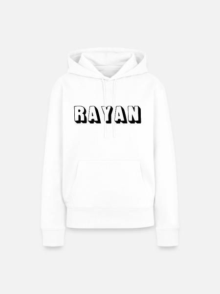 Name - Rayan - Frauen Premium Bio Hoodie - Weiß