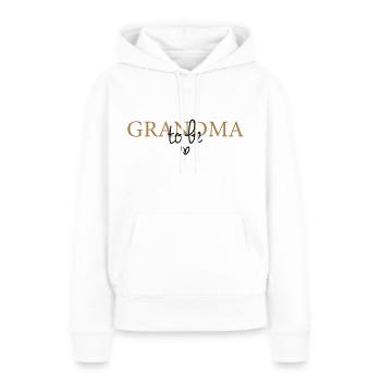 Grand-mère à être - Sweat à capuche Premium bio Femme - blanc - Devant - Julia (174cm)