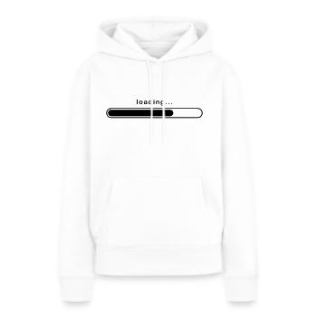 Ladesymbol - Frauen Premium Bio Hoodie - Weiß - Vorne - Julia (174cm)