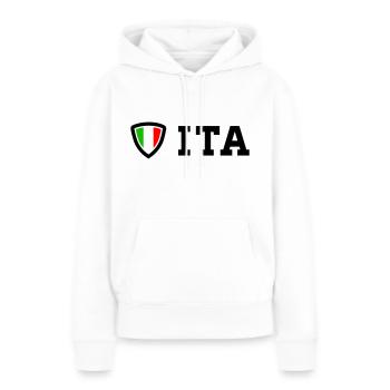 ITA Italia Italie 2020 Euro - Sweat à capuche Premium bio Femme - blanc - Devant - Julia (174cm)