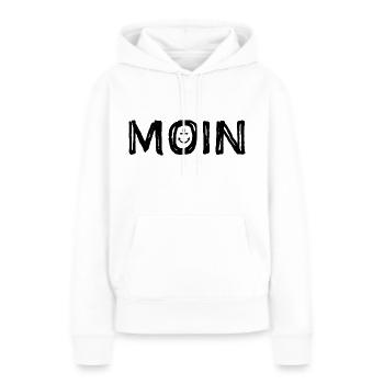 Moin Gruß Begrüßung Geschenkideen - Frauen Premium Bio Hoodie - Weiß - Vorne - Julia (174cm)
