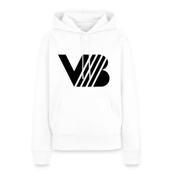 Isotype VB de base Noir - Sweat à capuche Premium bio Femme - blanc - Devant - Julia (174cm)