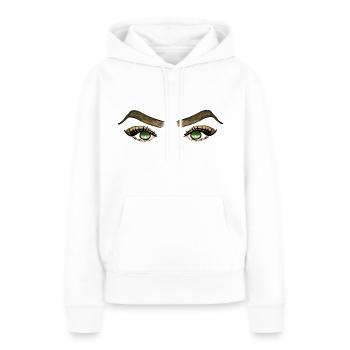 green eyes - Women’s Premium Organic Hoodie - white - Front - Julia (174cm)