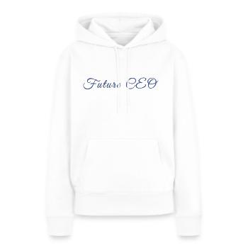 Future CEO - Frauen Premium Bio Hoodie - Weiß - Vorne - Julia (174cm)
