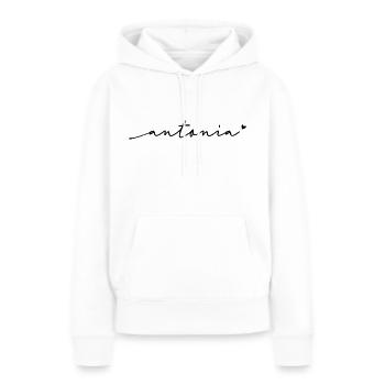 Antonia Schreibschrift Name - Frauen Premium Bio Hoodie - Weiß - Vorne - Julia (174cm)