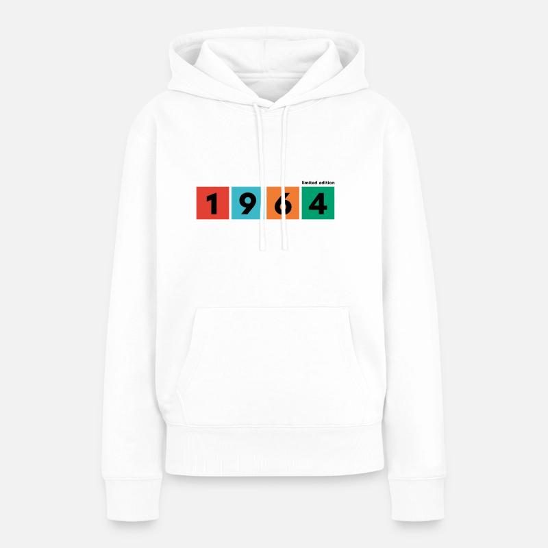 Édition limitée de 1964 - Sweat à capuche Premium bio Femme - blanc