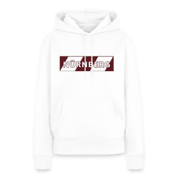 Nürnberg rot / weiß - Frauen Premium Bio Hoodie - Weiß - Vorne - Julia (174cm)