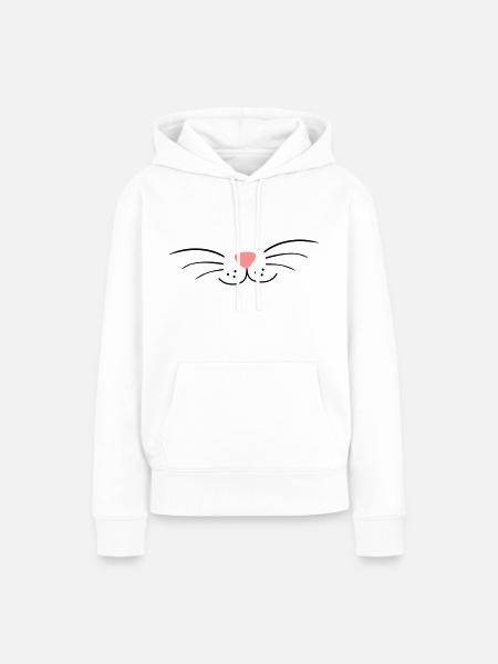 Cat's neck, cat - Women’s Premium Organic Hoodie - white