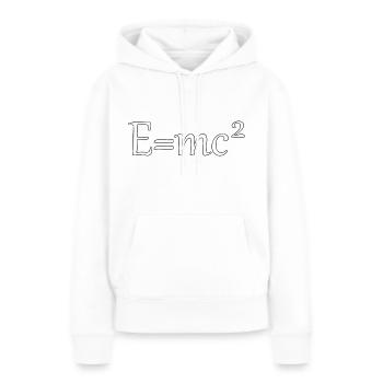 E-mc². - Sweat à capuche Premium bio Femme - blanc - Devant - Julia (174cm)