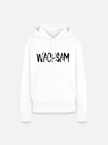 Wachsam - Frauen Premium Bio Hoodie - Weiß