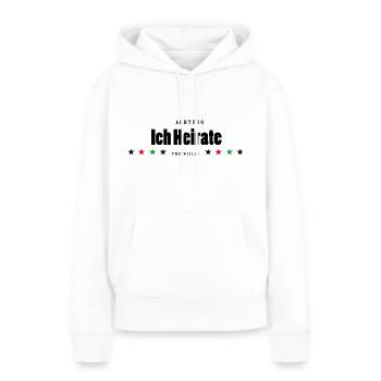 Heiraten - Frauen Premium Bio Hoodie - Weiß - Vorne - Julia (174cm)