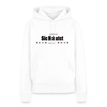 Heiraten - Frauen Premium Bio Hoodie - Weiß - Vorne - Julia (174cm)