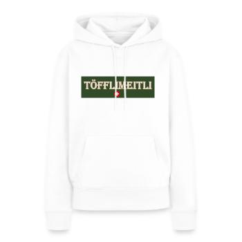 töfflimeitli - Frauen Premium Bio Hoodie - Weiß - Vorne - Julia (174cm)