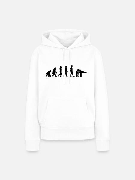 Billard Evolution - Frauen Premium Bio Hoodie - Weiß