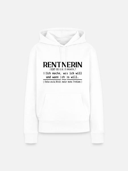 Rentnerin Definition - Frauen Premium Bio Hoodie - Weiß
