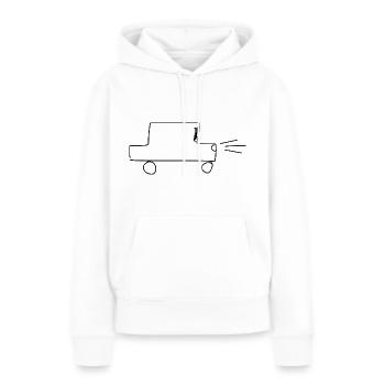 Véhicule de voiture - Sweat à capuche Premium bio Femme - blanc - Devant - Julia (174cm)