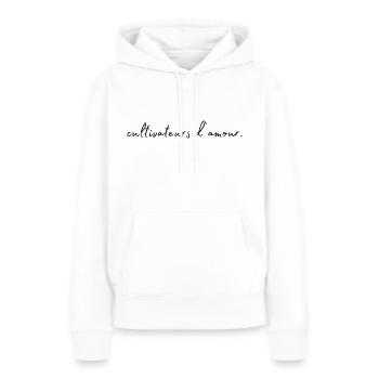 cultiveurs d'amour - Frauen Premium Bio Hoodie - Weiß - Vorne - Julia (174cm)
