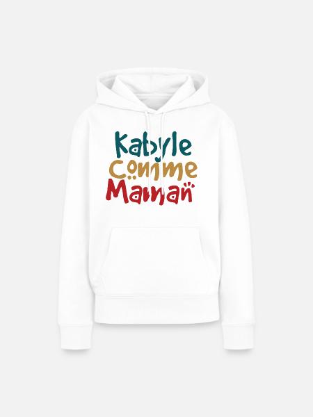 Kabyle wie Mama - Frauen Premium Bio Hoodie - Weiß