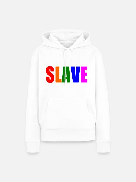 Slave - Frauen Premium Bio Hoodie - Weiß
