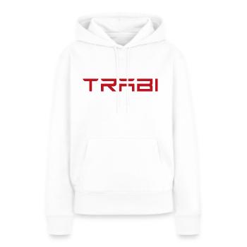 TRABI - lustig - Nostalgie - Frauen Premium Bio Hoodie - Weiß - Vorne - Julia (174cm)
