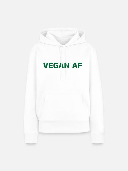 VEGANER AF - Frauen Premium Bio Hoodie - Weiß