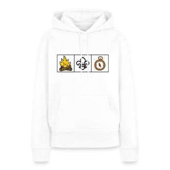 Scout / Scouting - Women’s Premium Organic Hoodie - white - Front - Julia (174cm)