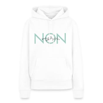 Non, Merci. - Frauen Premium Bio Hoodie - Weiß - Vorne - Julia (174cm)