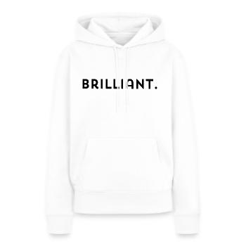 Brilliant - Frauen Premium Bio Hoodie - Weiß - Vorne - Julia (174cm)