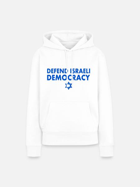 Defend israeli democracy - Frauen Premium Bio Hoodie - Weiß