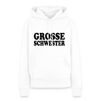 Grosse schwester - Frauen Premium Bio Hoodie - Weiß - Vorne - Julia (174cm)