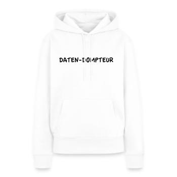 Dompteur de données - Sweat à capuche Premium bio Femme - blanc - Devant - Julia (174cm)