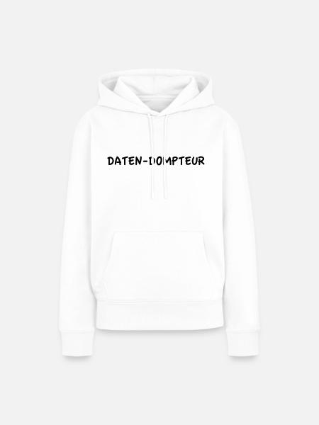 Daten Dompteur - Frauen Premium Bio Hoodie - Weiß