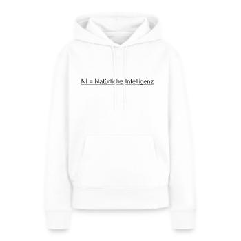 Natürliche Intelligenz - Frauen Premium Bio Hoodie - Weiß - Vorne - Julia (174cm)