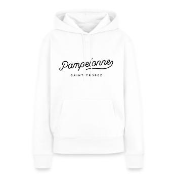 Pampelonne - Saint Tropez - Frauen Premium Bio Hoodie - Weiß - Vorne - Julia (174cm)