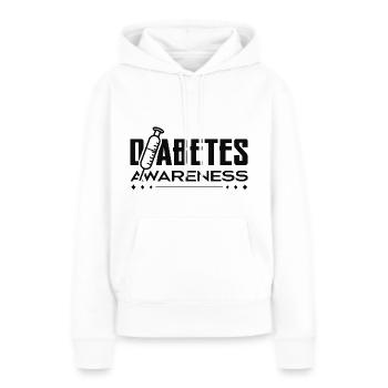 Diabetes-Bewusstsein - Frauen Premium Bio Hoodie - Weiß - Vorne - Julia (174cm)