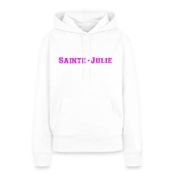 sainte Julie - Sweat à capuche Premium bio Femme - blanc - Devant - Julia (174cm)