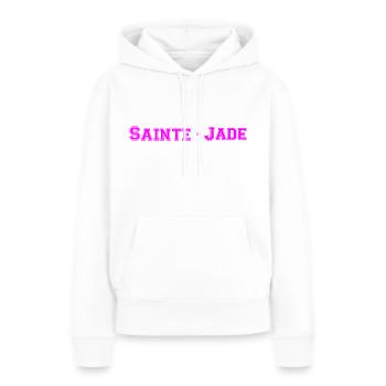 sainte Jade - Sweat à capuche Premium bio Femme - blanc - Devant - Julia (174cm)