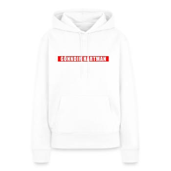 Gönndir Hartman - Frauen Premium Bio Hoodie - Weiß - Vorne - Julia (174cm)