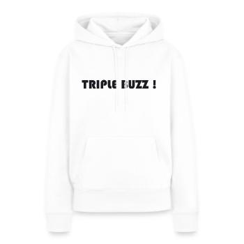 Triple Buzz - Sweat à capuche Premium bio Femme - blanc - Devant - Julia (174cm)