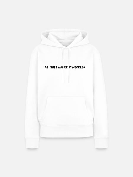 AI Softwareentwickler - Frauen Premium Bio Hoodie - Weiß