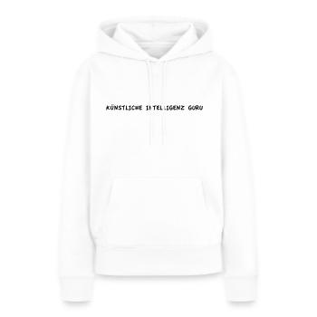 Gourou de l’intelligence artificielle - Sweat à capuche Premium bio Femme - blanc - Devant - Julia (174cm)