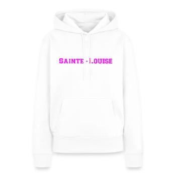 Sainte LOUISE - Sweat à capuche Premium bio Femme - blanc - Devant - Julia (174cm)