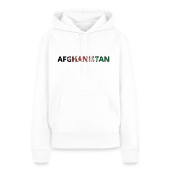 Drapeau Afghanistan - Sweat à capuche Premium bio Femme - blanc - Devant - Julia (174cm)