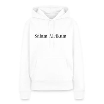 Salam Aleikum - La paix soit avec vous - Sweat à capuche Premium bio Femme - blanc - Devant - Julia (174cm)